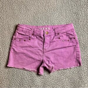Cherokee Purple Jean Shorts With Gold Stars Little Girls Size Large